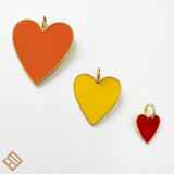 Medium Heart Enamel Pendants