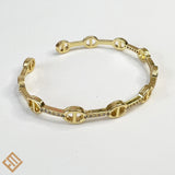 Mariner Zirconia Cuff Bracelet