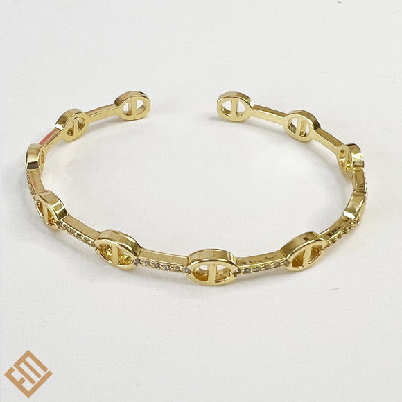 Mariner Zirconia Cuff Bracelet