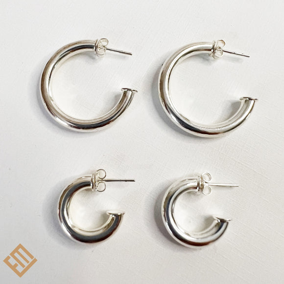 Silver Hoop Earrings