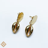 Seashell Earrings with Pearls or Gold