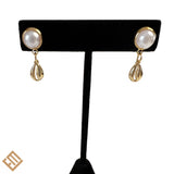 Seashell Earrings with Pearls or Gold