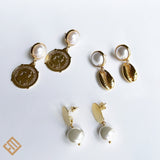 Coin & Pearl Earrings