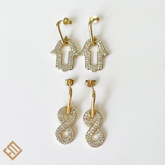 Cubic Zirconia  Dangle Earrings