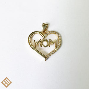 Heart Mom Gold Pendant