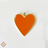 Large Heart Enamel Pendant
