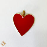 Medium Heart Enamel Pendants