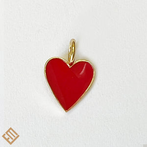 Small Heart Enamel Pendants
