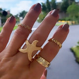 Gold Plated Starfish Ring