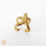 Gold Plated Starfish Ring