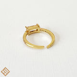 Solitaire Baguette Ring