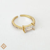 Solitaire Baguette Ring