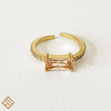 Solitaire Baguette Ring