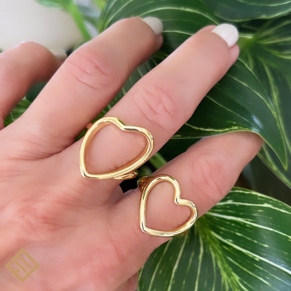 Gold  Heart Rings