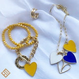 Medium Heart Enamel Pendants