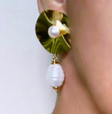 Baroque Pearl Round Earrings