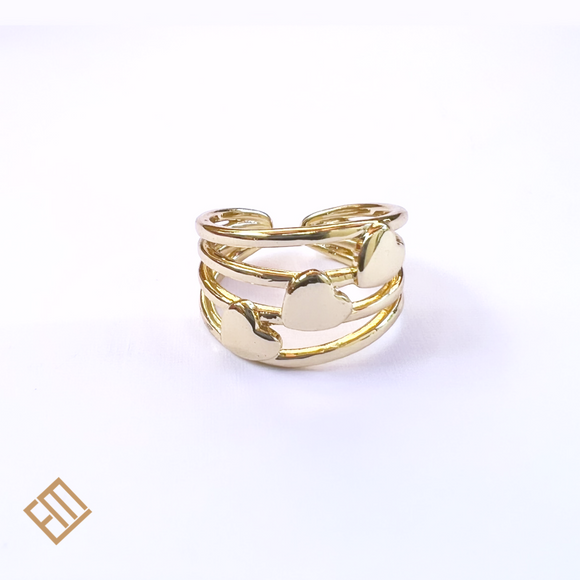 3 Heart Ring