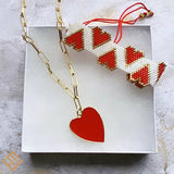 Medium Heart Enamel Pendants